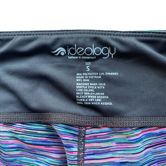 IDEOLOGY Pink Spring Space Print Cropped Leggings Workout Active Yoga Small - Picture 5 of 7